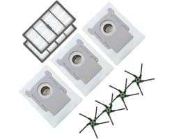 2x Filter, 3x Stofzuigerzakken, 3x zijborstels accessoires / onderdelen set geschikt voor iRobot Roomba s9+