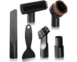 Allecto plus - Stofzuigermondstukkenset 6 stuks Ø 32/35 mm, Reinigingsset Vloerzuigmonden - Borstelzuigmond - Voegenzuigmond - Meubelborstel - Kärcher Miele Geschikt - Stofzuiger Accessoires