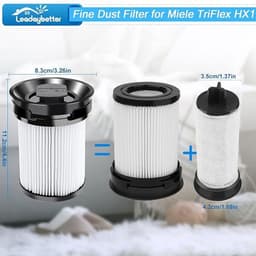 Set van twee fijnstoffilters Geschikt voor Miele Triflex HX1 stofzuigers, Miele HX-FSF cartridgefilters — thumbnail 3