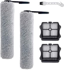 Accessoireset - 5 stuks - geschikt voor Tineco Floor One S5 - FLOOR ONE S5 PRO - S5 PRO 2 - S5 PRO SERIES - IFLOOR 5 BREEZE - accustofzuiger (nat en droog) - Vervangingsonderdelen - Inclusief 2 borstelrollen en 2 HEPA-filters — thumbnail 1