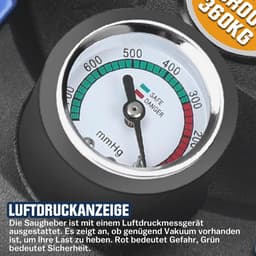 Set van 2 Zuiglifters voor Glas en Tegels - Draagkracht tot 360 kg - Metalen Handgreep — thumbnail 3