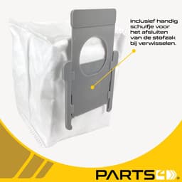 5 Stofzuigerzakken PARTS4® geschikt voor iRobot Roomba i5+, i7+, J7+, J8+, J9+ & S9+ series | Alternatief voor origineel nummer 4626194 | Voor modellen met een Clean Base® automatische vuilafvoer, incl. Roomba® combo & Essential serie — thumbnail 3