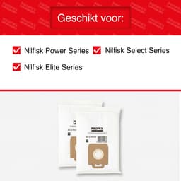 3-D stofzuigerzakken geschikt voor Nilfisk Power / Select series 20 stuks — thumbnail 3