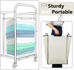 Wassorteerder Zakken - Wasopslag Organizer - Huishoudelijk Gebruik - Waterdicht Oxford Materiaal - 3476 x 2165 cm - Beige — thumbnail 5