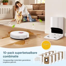 GELLDG Stofzuigerzakken - 10 stuks - Geschikt voor Dreame D10 Plus / D10s / Z10 Pro / L10 robotstofzuigers - Vervangingsonderdelen — thumbnail 5