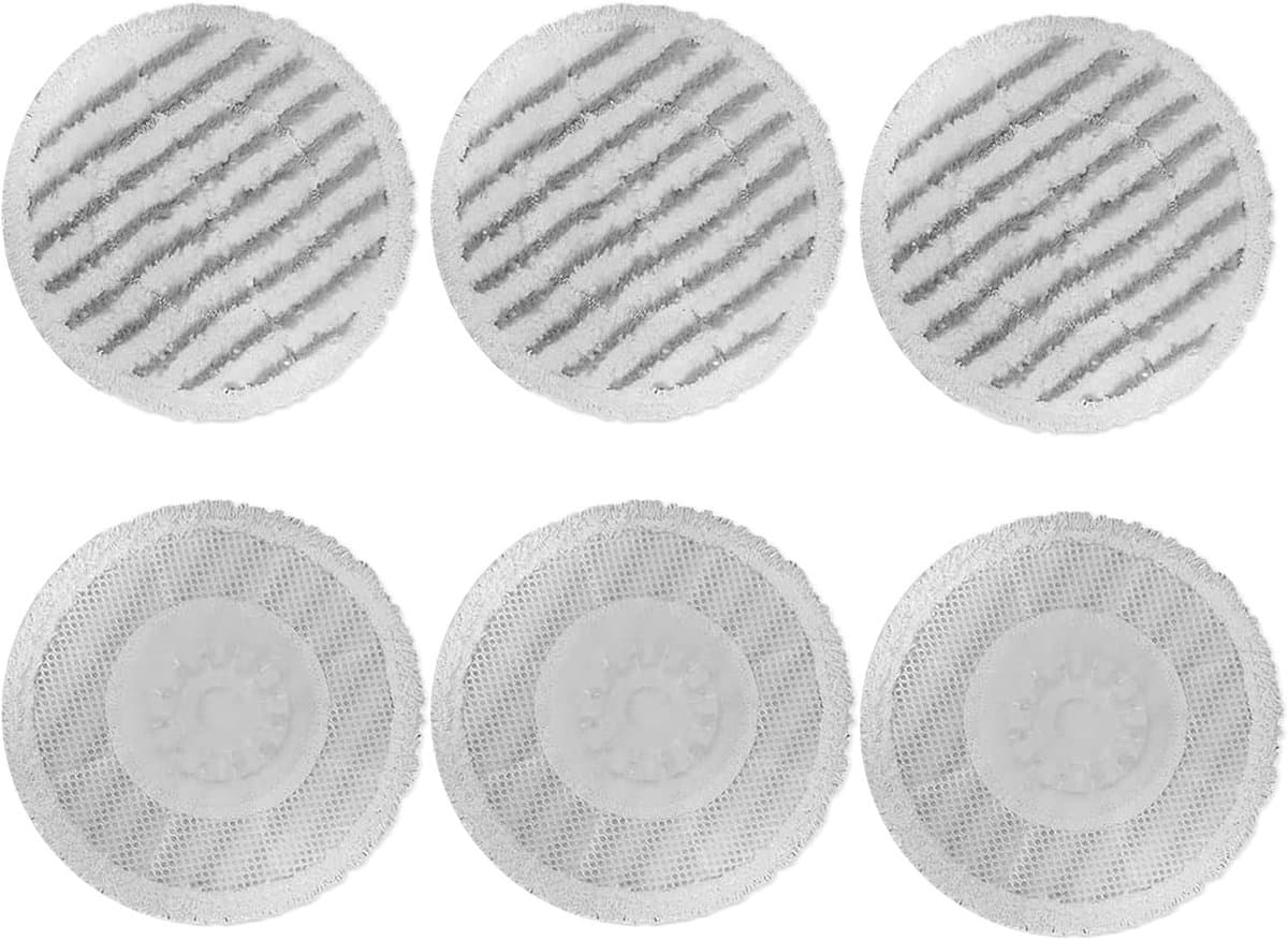 Geschikt voor S6002UK stoomreiniger pads vervanging voor Shark S6002UK S8201UKCP stoomreiniger, herbruikbare stoom- en schrob-alles-in-één reinigingsmop pads, schrobben en ontsmetten roterende power pads — afbeelding 1
