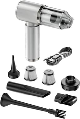 Draagbare Stofzuiger - Mini Reiniger - Auto Interieur - Krachtige Zuigkracht - 500 ml Capaciteit - Zilver — thumbnail 1