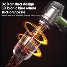 Auto Stofzuiger - Mini Robot - Auto Interieur Reinigen - Sterke Zuigkracht - 120 Watt - Draadloos Zwart — thumbnail 2