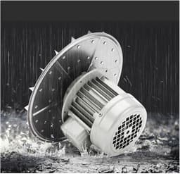 Opblaasbare Ventilator - Stofverwijderaar - Luchtcirculatie Werkplaats - Metaalijzeren Behuizing - 21 m/u - Beige — thumbnail 3