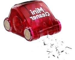 Bureaureiniger - Mini stofzuiger - Bureau opruimen - Decoratief auto-design - Compact formaat - Rood