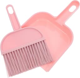 Kleine veegset - Handbezem veegschep - Snelle reiniging - Compact lichtgewicht - 20.5 cm - Roze — thumbnail 1
