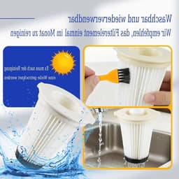 4 x Filter voor Draadloze Handstofzuiger, Compatibel met Einhell TE-SV 18 Li, Accessoires voor Effectieve Stofverwijdering en Schone Lucht — thumbnail 4
