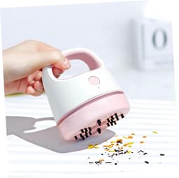 Mini Stofzuiger - Desktop Reiniger - Bureau Opruimen - Draadloos USB Laden - 10x8.6x8.7cm - Roze — thumbnail 3