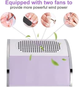 Nagelstofzuiger - Nagelstofafscheider Absorber - Nagels Vijlen - 80W High Power - 25.8 x 14 x 10 CM - Wit — thumbnail 4