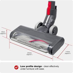Borstelkop Stofzuiger - Turbinekop Vervanging - Effectief Reinigen - Slijtvast Ontwerp - Voor Model V15 - Zwart — thumbnail 5