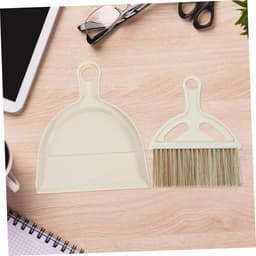 Mini Reinigingsset - Bezem Stoffer - Bureau Schoonmaken - Compact Ontwerp - 20 cm Lengte - Wit — thumbnail 4