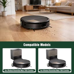 19 stuks accessoires voor de iRobot Roomba Max 705 combo/Roomba Max 700 Series Combo robotstofzuiger/Roomba Max 706 Combo - 2 hoofdborstels, 1 rolmop, 6 zijborstels, 6 filters, 4 stofzakken — thumbnail 5