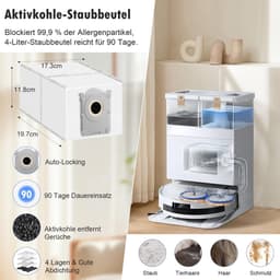 Dailygoods- Accessoireset 20-delig - Hoofdborstel - Dweilpads/Filters - Stofzakken/Zijborstels - Reinigingsborstel - Compatibel met Ecovacs Deebot T50 Omni/T50 Pro Omni - Robotstofzuigeraccessoires — thumbnail 2