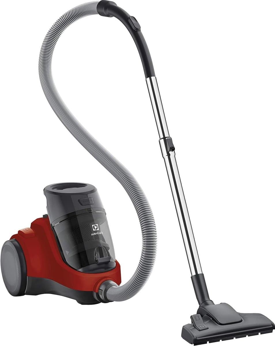 Zakloze Stofzuiger - Cilinderstofzuiger Handbediend - Efficiënt Huis Reinigen - 4-Traps Filtratie - 1.8 Liter Reservoir - Rood — afbeelding 1
