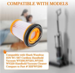 8 stuks - vervangende - stofzuigerfilters - geschikt voor Shark ION W1 S87 draadloze handstofzuiger (WV200, WV201, WV205, WV220). Vergelijkbaar geschikt voor onderdeelnummer XHFWV200. — thumbnail 5