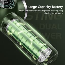 Draadloze handstofzuiger met hoge snelheid, directe start, LED-display, compact en draagbaar, met wasbaar filter, geschikt voor auto-onderdelen, toetsenborden en banken (zwart). — thumbnail 3