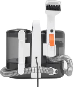 Stofferingsreiniger Natzuiger - Bekledingsreiniger Tapijtreiniger - Vlekken Verwijderen - 15 kPa Zuigkracht - 600W Vermogen - Wit Zwart — thumbnail 1