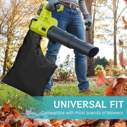 Bladblazerzak Vervanging - Tuin Vac Bag - Bladeren Verzamelen - Waterdicht Oxford Doek - 44 x 60 cm - Zwart — thumbnail 2