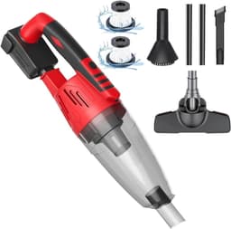 Draagbare Stofzuiger - Kruimelzuiger Draadloos - Auto Interieur Reinigen - Dubbele Zuigkracht - 500 Gram - Rood — thumbnail 1