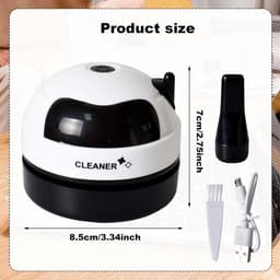 Draagbare USB Oplaadbare Mini Stofzuiger voor Bureau en Toetsenbord — thumbnail 1