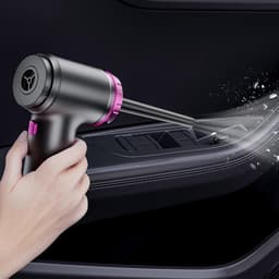 Draagbare Autostofzuiger - Handstofzuiger Auto - Auto Interieur Reinigen - 4-in-1 Stofverwijderaar - 22.5 x 21 x 6.5 cm - Zwart — thumbnail 3