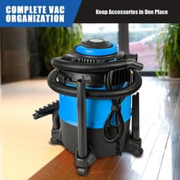 Tapijtreiniger - Tapijtwassers - Nat-Droogstofzuigers - Multifunctionele Stofzuiger - met Accessoires - 3 Wisselfilters - Blaasfunctie - voor Huis - Garage - Auto - Tapijt - 1200W - 23L - 240V - Blauw — thumbnail 2