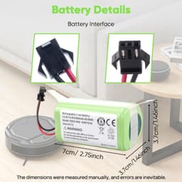 Stofzuigeraccu - 14,4 V - 3400 mAh - Voor robotstofzuiger — thumbnail 4