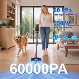 Steelstofzuiger MAGICFOX V10 Draadloos-550W 60KPa Zuigkracht-60 Min Gebruiksduur-180° Flexibele Buis-Anti-Klitfunctie-Zelfstaand — thumbnail 2