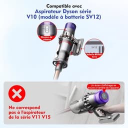 Motorbehuizing/trekkerhendel Ref. 969875-02 Vervanging voor V10 SV12 draadloze stofzuiger, geschikt voor dieren — thumbnail 4