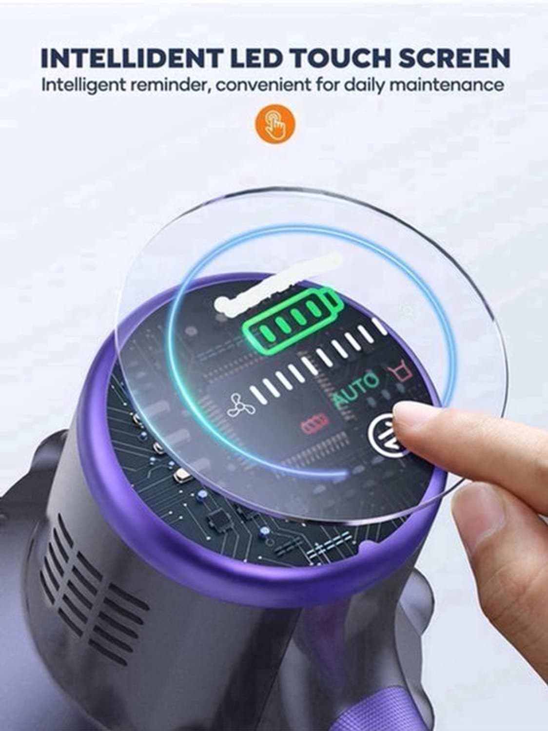Steelstofzuiger - Vacuum Cleaner - Draadloze Stofzuiger- Kruimeldief Snoerloos - 500W - 48KPa - Handstofzuiger - 1.5L Stofreservoir - Automatische Zuigkracht Aanpassing - Ideaal voor Huisdierharen, Tapijt en Harde Vloeren — afbeelding 1
