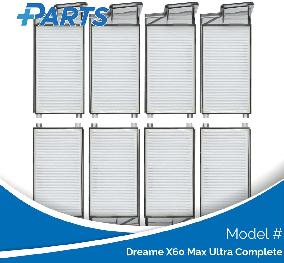 Dreame X60 Max Ultra Complete Filters (8 Stuks, Plus.Parts® alternatief voor RHF24) — afbeelding 1