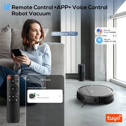 Teendow T7S robotstofzuiger en dweil, 2000Pa krachtige zuigkracht, 230ml watertank, slimme app- en spraakbediening, 100 min looptijd, zelfopladend, 4 reinigingsmodi, obstakelvermijding, ideaal voor huisdiereigenaren — thumbnail 3