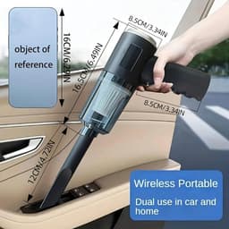 Handstofzuiger - Kleine Stofzuiger - Auto Reinigen - Geïntegreerde Zuig- en Blaasfunctie - 400 Gram - Zwart — thumbnail 2