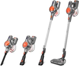 Draadloze Handstofzuiger - Kruimeldief Steelstofzuiger - Snel Huis Schoonmaken - Verwijderbare Batterij - 125 cm - Zwart — thumbnail 2