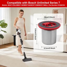 Vervangende filters verpakking van 3 - voor Bosch Unlimited Series 7 - optimale reiniging - eenvoudig te vervangen - ShopVlot — thumbnail 4