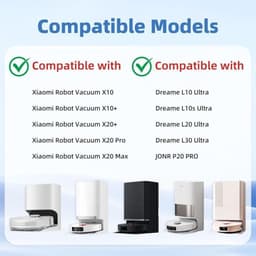 Bij de geschikt voor Xiaomi Robot Vacuum Cleaner 5/5 Pro/H40/X20+/X20 Max/X20 Pro/X10/X10 Plus, evenals de Dreame L10 L10s L20 L30 Ultra, worden vijf stofzakken en vijf accessoirezakken meegeleverd. — thumbnail 2