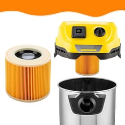 Stofzuigerfilters - 4-pack - 4 WD3-filters voor Kärcher stofzuigers WD3, WD2, WD1, MV3, MV2, A, K, KNT - Oranje — thumbnail 4