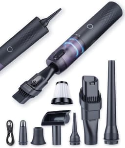 Accu Handstofzuiger - Zwart - 4-in-1 Mini Stofzuiger met HEPA-filter - Voor Auto, Huis en Kantoor — thumbnail 1