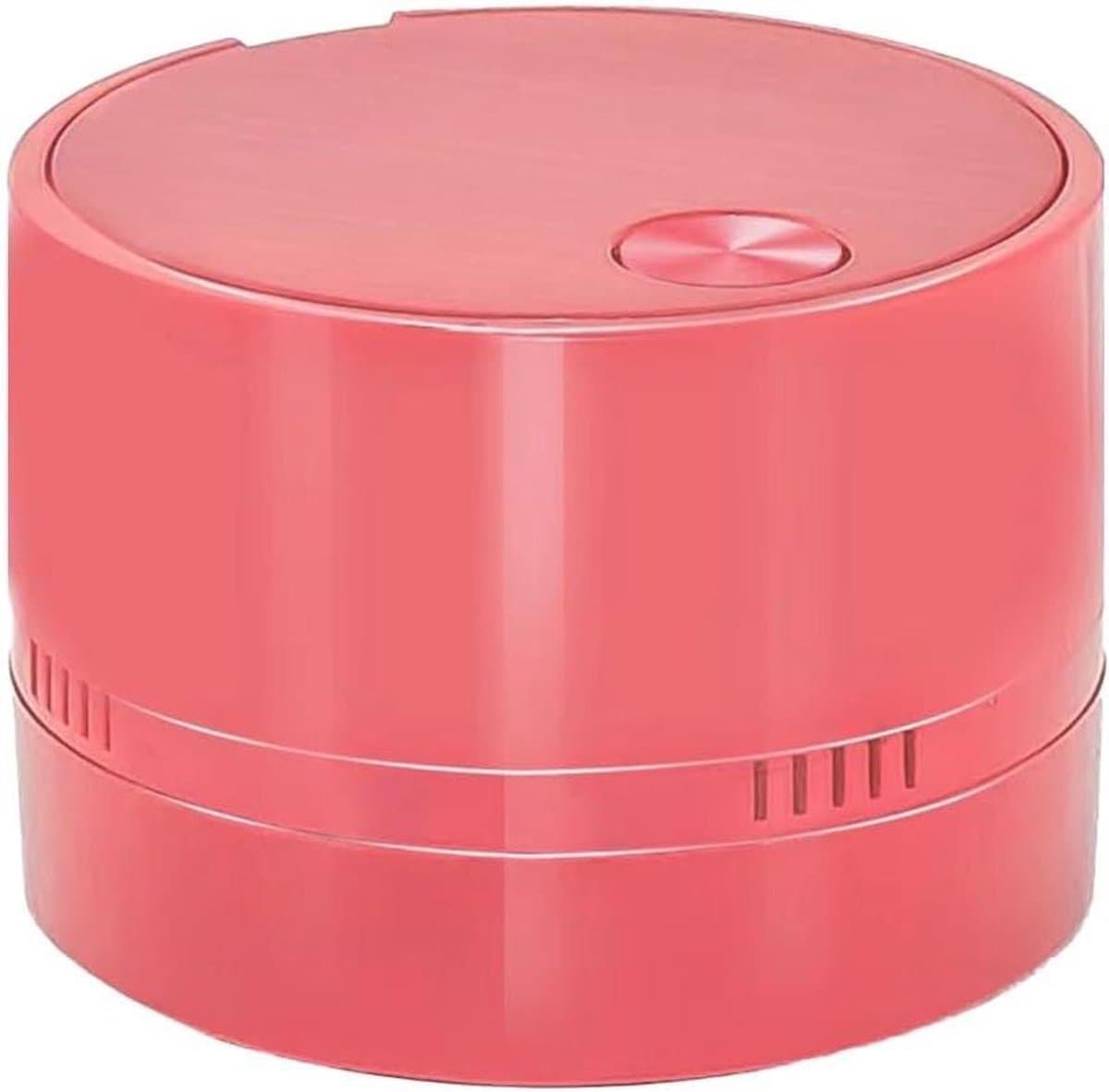 Mini Stofzuiger - Desktop Stofzuiger - Bureau Reinigen - Krachtige Zuigkracht - 9 x 7.8 cm - Roze — afbeelding 1
