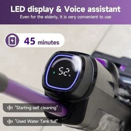 Draadloze Nat & Droog Stofzuiger – 3-In-1 Schoonmaakmachine – Stofzuiger Mop Reiniger – Zelfreinigend Systeem – 45 Min Batterijduur – Rand- En Hoekreiniging — thumbnail 5