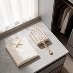Handtapijtveger - Kruimelverzamelaar - Snel opruimen - Dubbele rolborstels - 26 cm lang - Beige — thumbnail 4