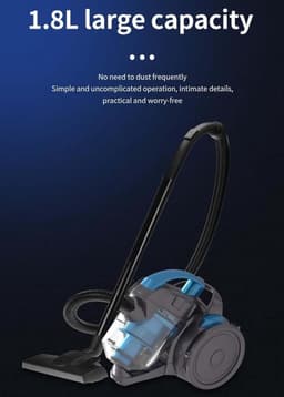Stofzuiger Krachtig - Snoer stofzuiger - Huishouden Schoonmaken - 2000W Cycloontechnologie - 1.8 Liter - Blauw — thumbnail 5