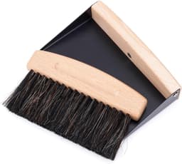 Tafelbezem en Stoffer - Mini Set - Bureau Schoonmaken - Magnetische Bevestiging - 15.5 cm - Zwart — thumbnail 1