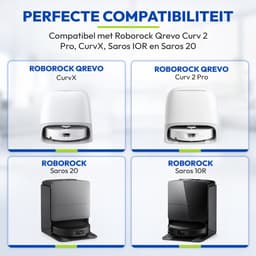 24-delige Accessoires Set Geschikt voor Roborock Saros 10R / Qrevo Curv 2 Pro / Qrevo CurvX Robotstofzuiger - Complete Onderhoudsset met Hoofdborstels, Zijborstels, Dweilpads, Stofzakken & HEPA Filters - Onderdelen — thumbnail 3
