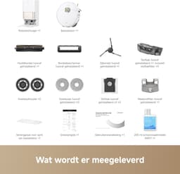 Dreame L50 Ultra AE Robotstofzuiger Parelwit - Dweilfunctie - Automatisch legen en bijvullen - Zelfreiniging op 100 °C - Huisdierenhaar - Matter Protocol - Spraak- en appbesturing - 28.000 Pa zuigkracht - Randen, hoeken, lage ruimtes, plinten — thumbnail 4